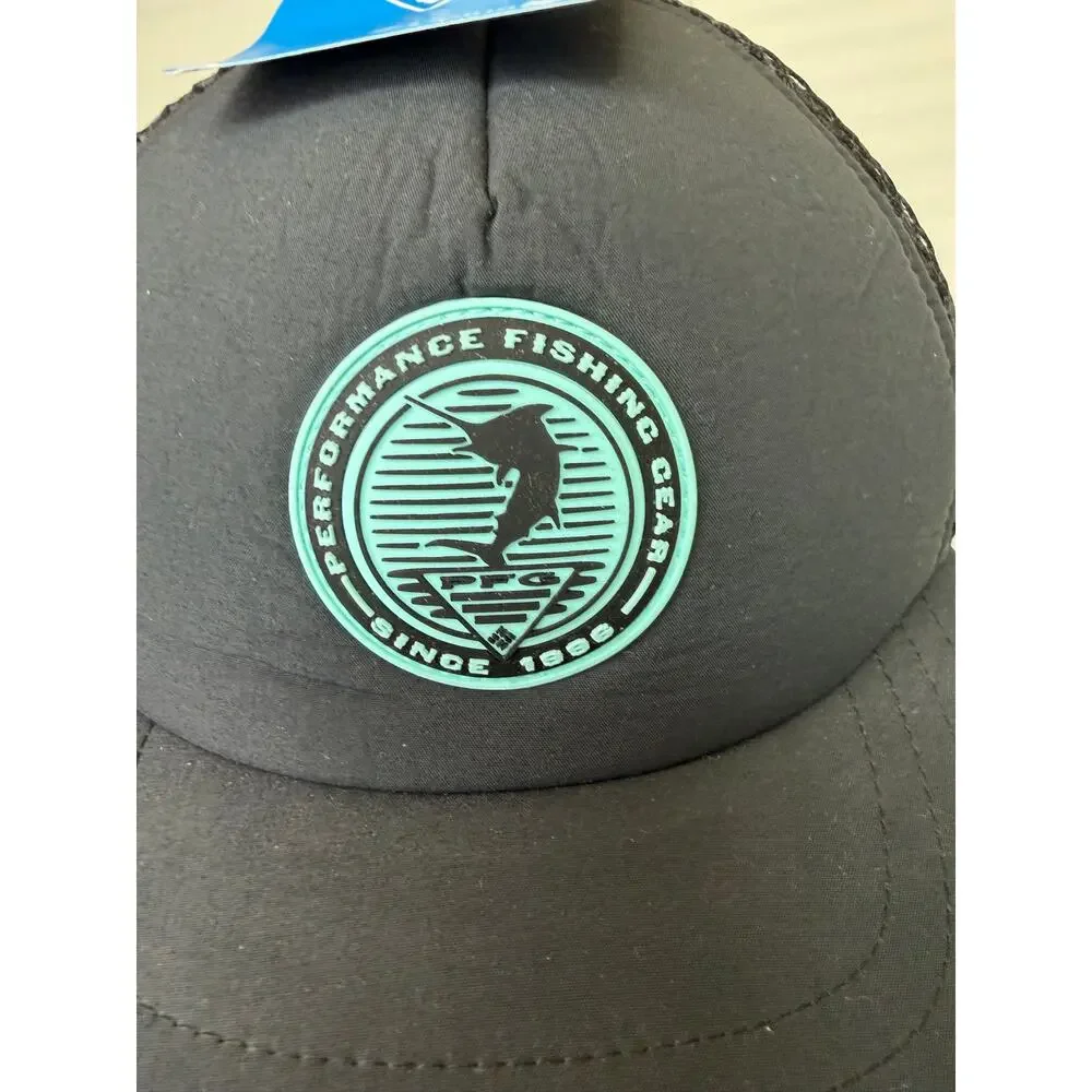 NWT Columbia PFG Performance Fishing Gear Trucker Hat Black Snapback MSRP $30